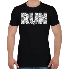 PRINTFASHION Run run run - Férfi póló - Fekete férfi póló