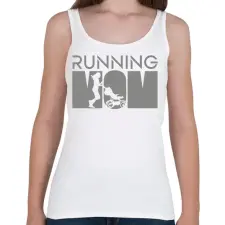 PRINTFASHION Running mom - Női atléta - Fehér női trikó