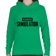 PRINTFASHION Running simulator - Női kapucnis pulóver - Zöld