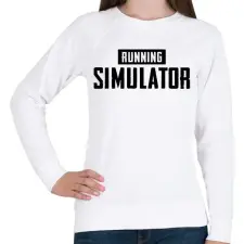 PRINTFASHION Running simulator - Női pulóver - Fehér női pulóver, kardigán