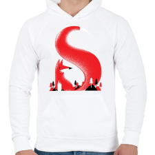 PRINTFASHION S like fox - Férfi kapucnis pulóver - Fehér férfi pulóver, kardigán