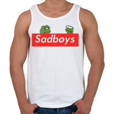 PRINTFASHION sadboyís - Férfi atléta - Fehér atléta, trikó