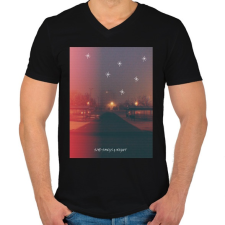 PRINTFASHION Sadsongs - Férfi V-nyakú póló - Fekete férfi póló