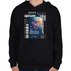 PRINTFASHION Sagittaurus - Streetwear style - Gyerek kapucnis pulóver - Fekete