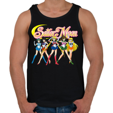 PRINTFASHION Sailor Moon - Férfi atléta - Fekete