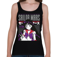 PRINTFASHION Sailor Moon- Mars - Női atléta - Fekete