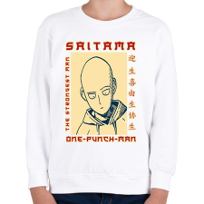 PRINTFASHION Saitama OPM - Gyerek pulóver - Fehér gyerek pulóver, kardigán