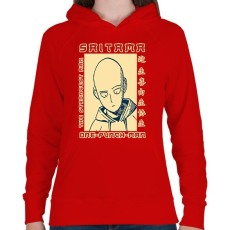 PRINTFASHION Saitama OPM - Női kapucnis pulóver - Piros