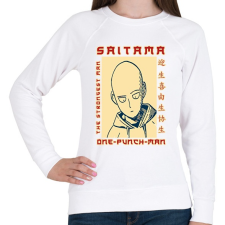 PRINTFASHION Saitama OPM - Női pulóver - Fehér női pulóver, kardigán
