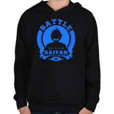 PRINTFASHION Saiyan harcos - Gyerek kapucnis pulóver - Fekete