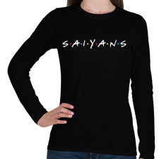 PRINTFASHION SAIYANS - Női hosszú ujjú póló - Fekete női póló