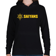 PRINTFASHION SAIYANS - Női kapucnis pulóver - Fekete női pulóver, kardigán