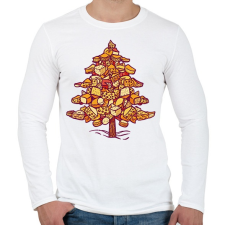 PRINTFASHION Sajt karácsonyfa - Férfi hosszú ujjú póló - Fehér férfi póló