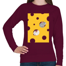 PRINTFASHION Sajt - Női pulóver - Bordó női pulóver, kardigán