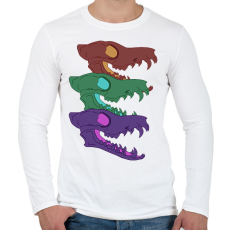 PRINTFASHION Sakál koponyák - Férfi hosszú ujjú póló - Fehér