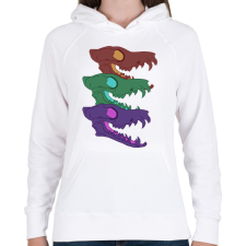 PRINTFASHION Sakál koponyák - Női kapucnis pulóver - Fehér női pulóver, kardigán