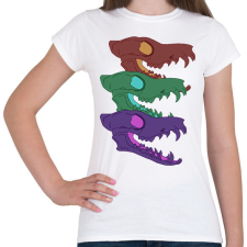 PRINTFASHION Sakál koponyák - Női póló - Fehér női póló