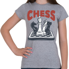 PRINTFASHION Sakk - Chess - Női póló - Sport szürke