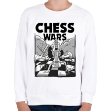 PRINTFASHION Sakk - chess wars - Gyerek pulóver - Fehér gyerek pulóver, kardigán
