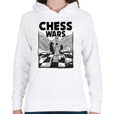 PRINTFASHION Sakk - chess wars - Női kapucnis pulóver - Fehér