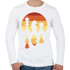 PRINTFASHION Sakk - Férfi hosszú ujjú póló - Fehér