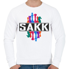 PRINTFASHION SAKK - Férfi pulóver - Fehér