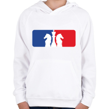 PRINTFASHION Sakk - Gyerek kapucnis pulóver - Fehér gyerek pulóver, kardigán