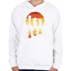 PRINTFASHION Sakk - Gyerek kapucnis pulóver - Fehér