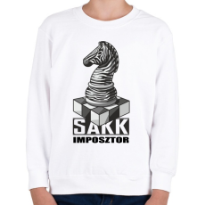 PRINTFASHION Sakk imposztor - Gyerek pulóver - Fehér