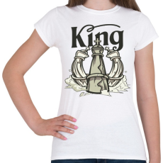 PRINTFASHION Sakk king - Király - Női póló - Fehér
