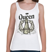 PRINTFASHION Sakk Queen - királynő - Női atléta - Fehér női trikó