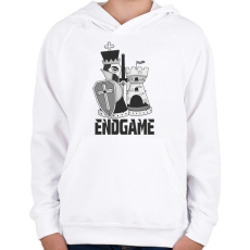 PRINTFASHION Sakk végjáték 1 - Gyerek kapucnis pulóver - Fehér