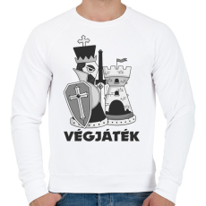 PRINTFASHION Sakk végjáték 2  - Férfi pulóver - Fehér