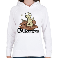 PRINTFASHION Sakk Zombie - Női kapucnis pulóver - Fehér