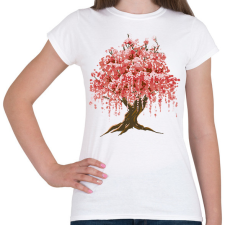 PRINTFASHION Sakura fa - Női póló - Fehér női póló