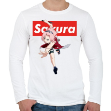 PRINTFASHION Sakura Haruno - Férfi hosszú ujjú póló - Fehér