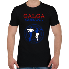 PRINTFASHION Salsa Cubana dancer S0201-forBlack - Férfi póló - Fekete