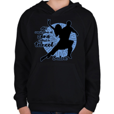 PRINTFASHION Salsa tánc - Gyerek kapucnis pulóver - Fekete gyerek pulóver, kardigán