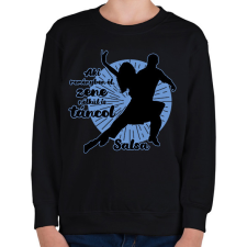 PRINTFASHION Salsa tánc - Gyerek pulóver - Fekete gyerek pulóver, kardigán