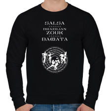 PRINTFASHION Salsa Zouk Bachata dancer S0202 white - Férfi pulóver - Fekete férfi pulóver, kardigán