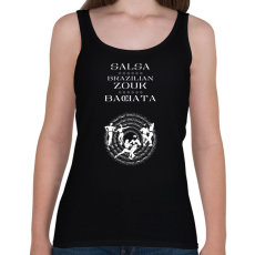 PRINTFASHION Salsa Zouk Bachata dancer S0202 white - Női atléta - Fekete