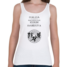 PRINTFASHION Salsa Zouk Bachata dancer S0203 black - Női atléta - Fehér női trikó
