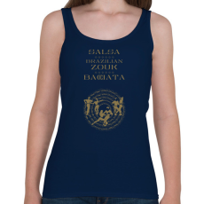 PRINTFASHION Salsa Zouk Bachata dancer S0204 gold - Női atléta - Sötétkék