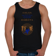 PRINTFASHION Salsa Zouk Bachata dancer S0211 blue-brown - Férfi atléta - Fekete
