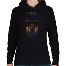 PRINTFASHION Salsa Zouk Bachata dancer S0211 blue-brown - Női kapucnis pulóver - Fekete női pulóver, kardigán