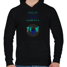 PRINTFASHION Salsa Zouk Bachata dancer S0213 gold-blue-green - Férfi kapucnis pulóver - Fekete férfi pulóver, kardigán