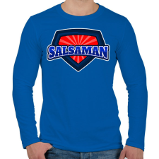 PRINTFASHION SALSAMAN - Férfi hosszú ujjú póló - Királykék férfi póló