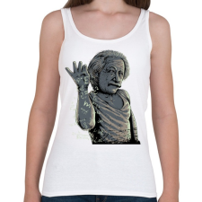 PRINTFASHION Salt Bae Einstein - Női atléta - Fehér női trikó