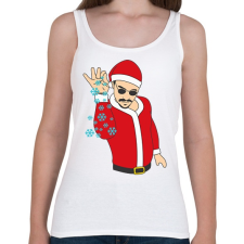 PRINTFASHION Salt Bae mikulás - Női atléta - Fehér női trikó