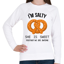 PRINTFASHION Salty and Sweet - salty - Női pulóver - Fehér női pulóver, kardigán